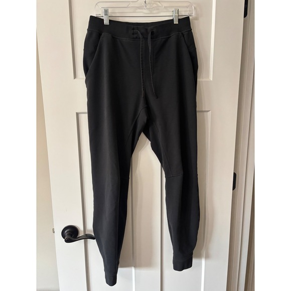 Quince Pants - Quince‎ Womens Ultra-Stretch Ponte Straight Leg Pants Navy Size L Pintuck Seams